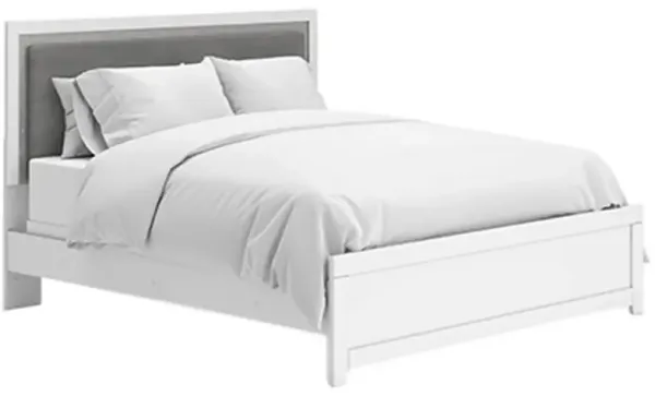 Signature Design by Ashley® Maeling Gray/White King Upholstered Panel Bed