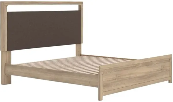 Signature Design by Ashley® Kinlanni Tan King Upholstered Platform Bed