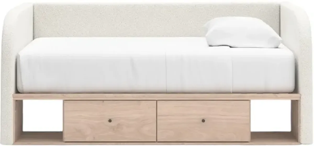 Signature Design by Ashley® Arloster Tan/White Full Upholstered Daybed with Storage