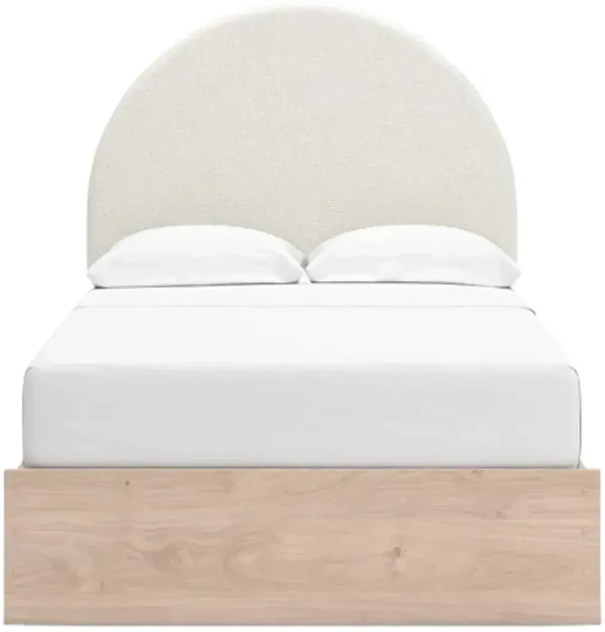 Signature Design by Ashley® Arloster Tan/White 78" Full Upholstered Panel Storage Bed