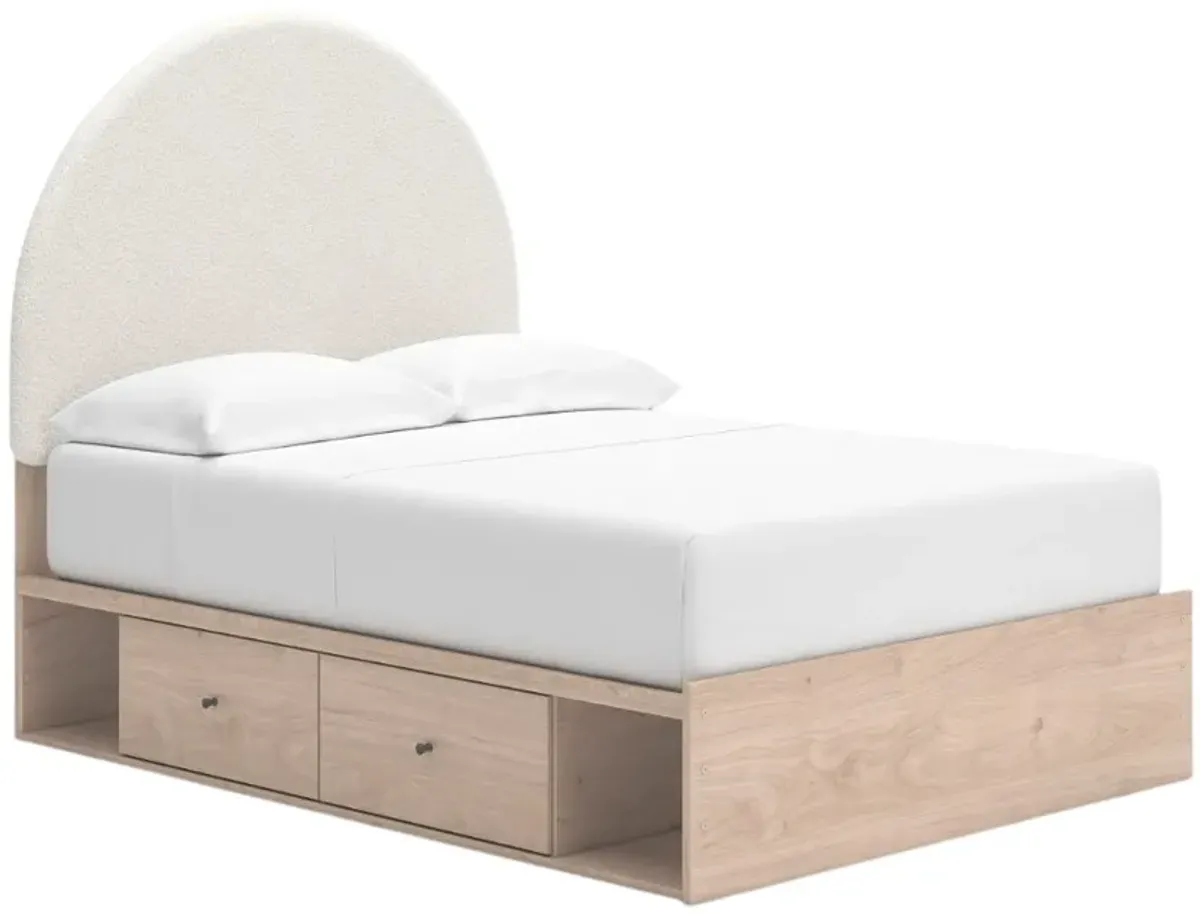 Signature Design by Ashley® Arloster Tan/White Youth Full 4-Drawer Upholstered Storage Panel Bed