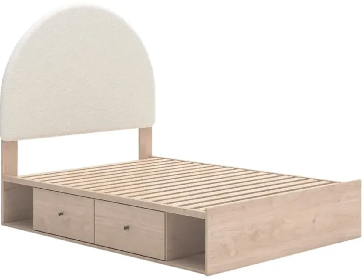 Signature Design by Ashley® Arloster Tan/White Youth Full 4-Drawer Upholstered Storage Panel Bed