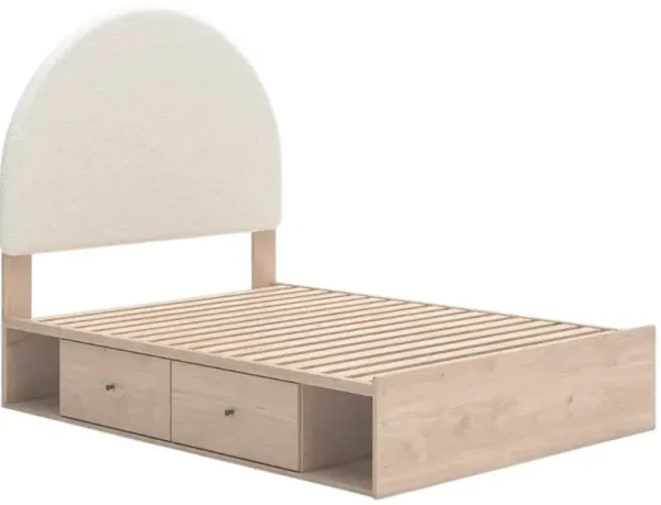 Signature Design by Ashley® Arloster Tan/White Youth Full 4-Drawer Upholstered Storage Panel Bed