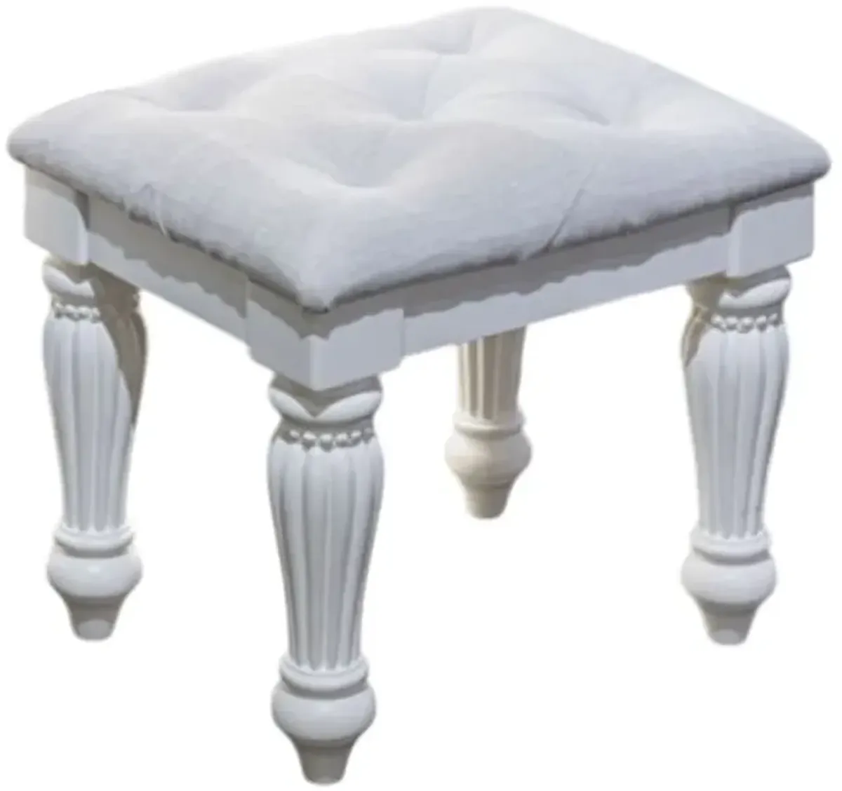 Signature Design by Ashley® Kozlani White Upholstered Vanity Stool