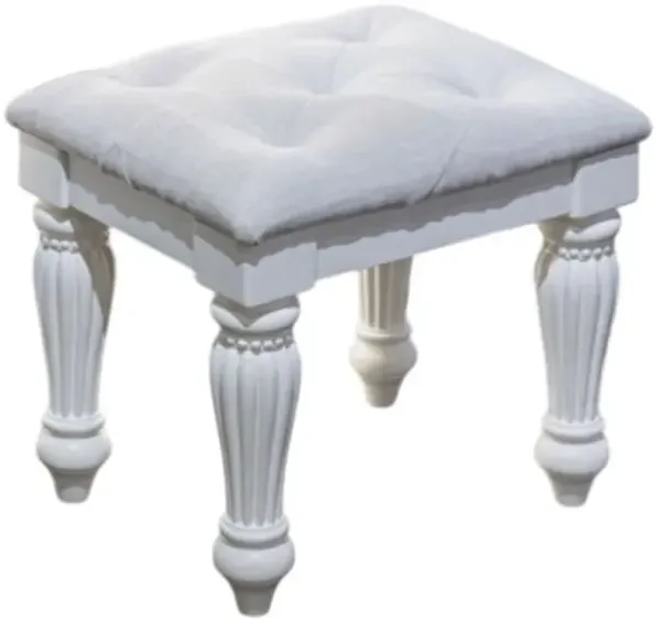 Signature Design by Ashley® Kozlani White Upholstered Vanity Stool