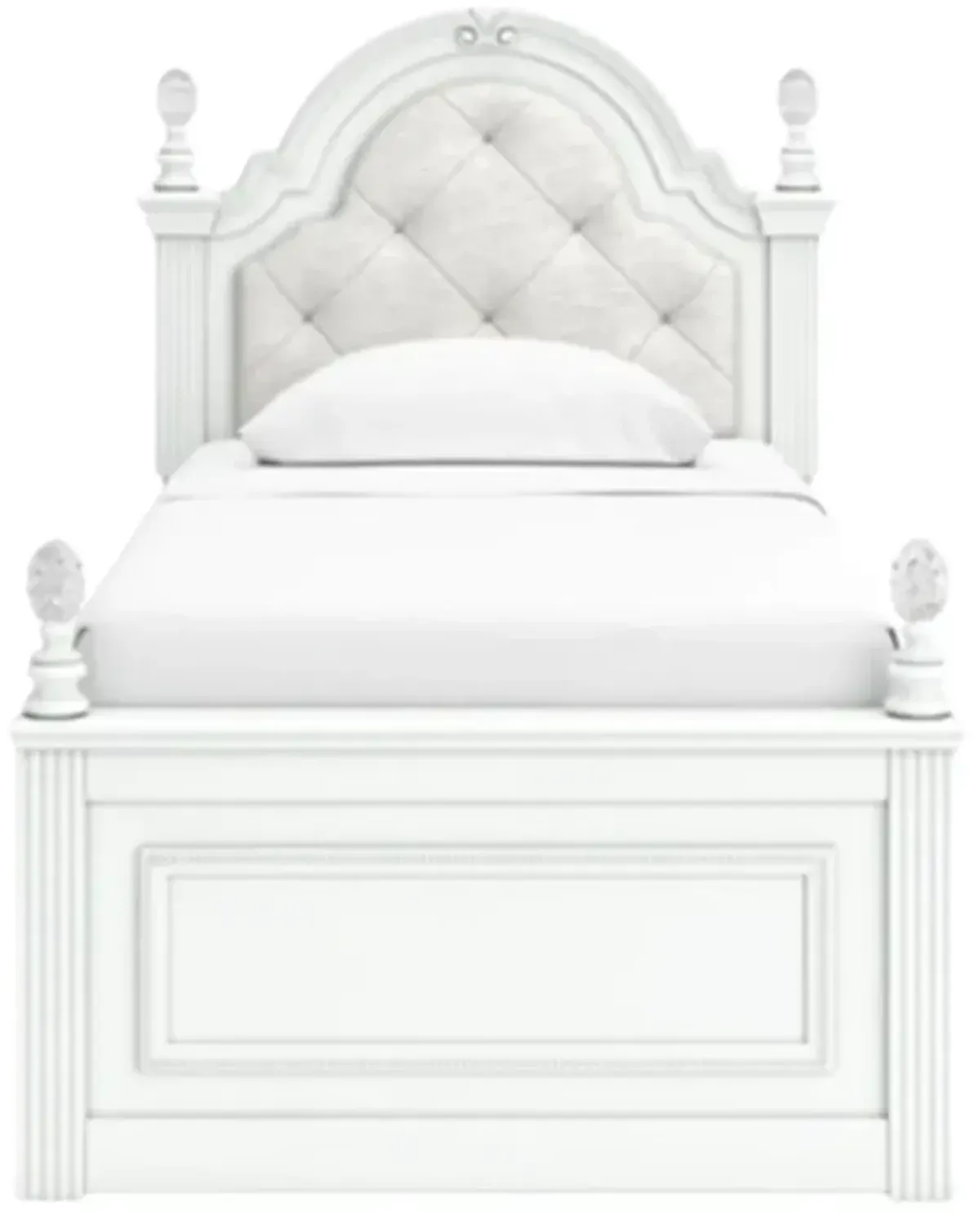 Signature Design by Ashley® Kozlani White Twin Upholstered Panel Storage Bed