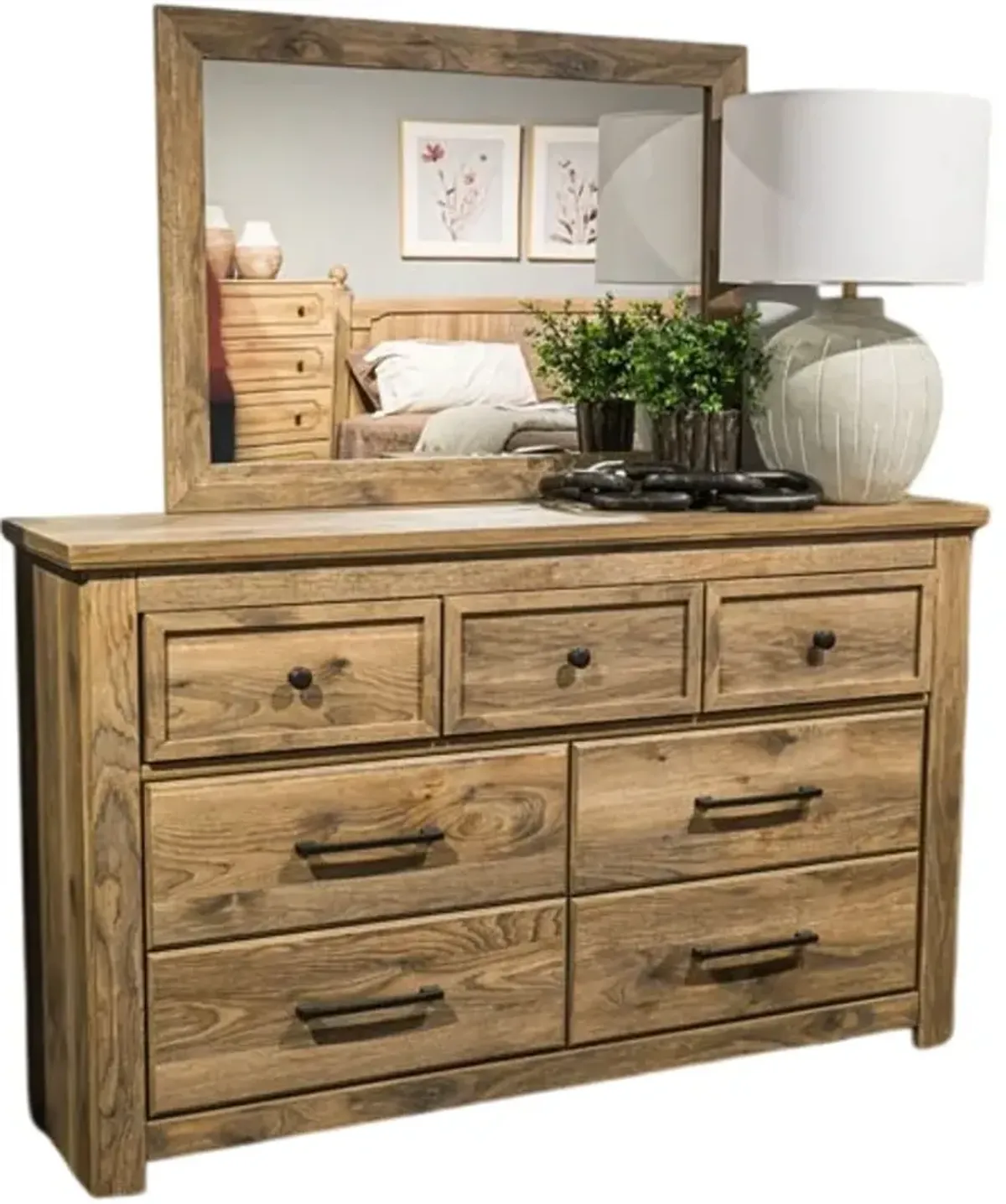Signature Design by Ashley® Rusticott Brown Dresser and Mirror