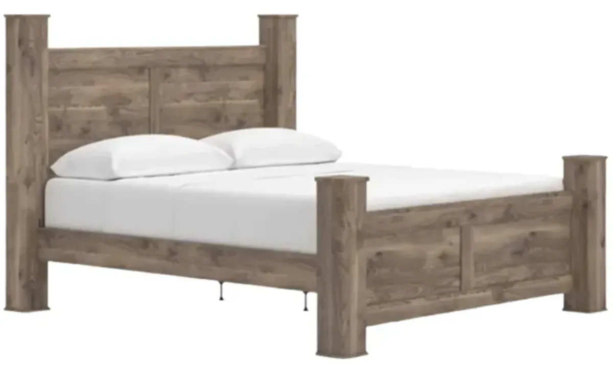 Signature Design by Ashley® Rusticott Brown King Poster Bed