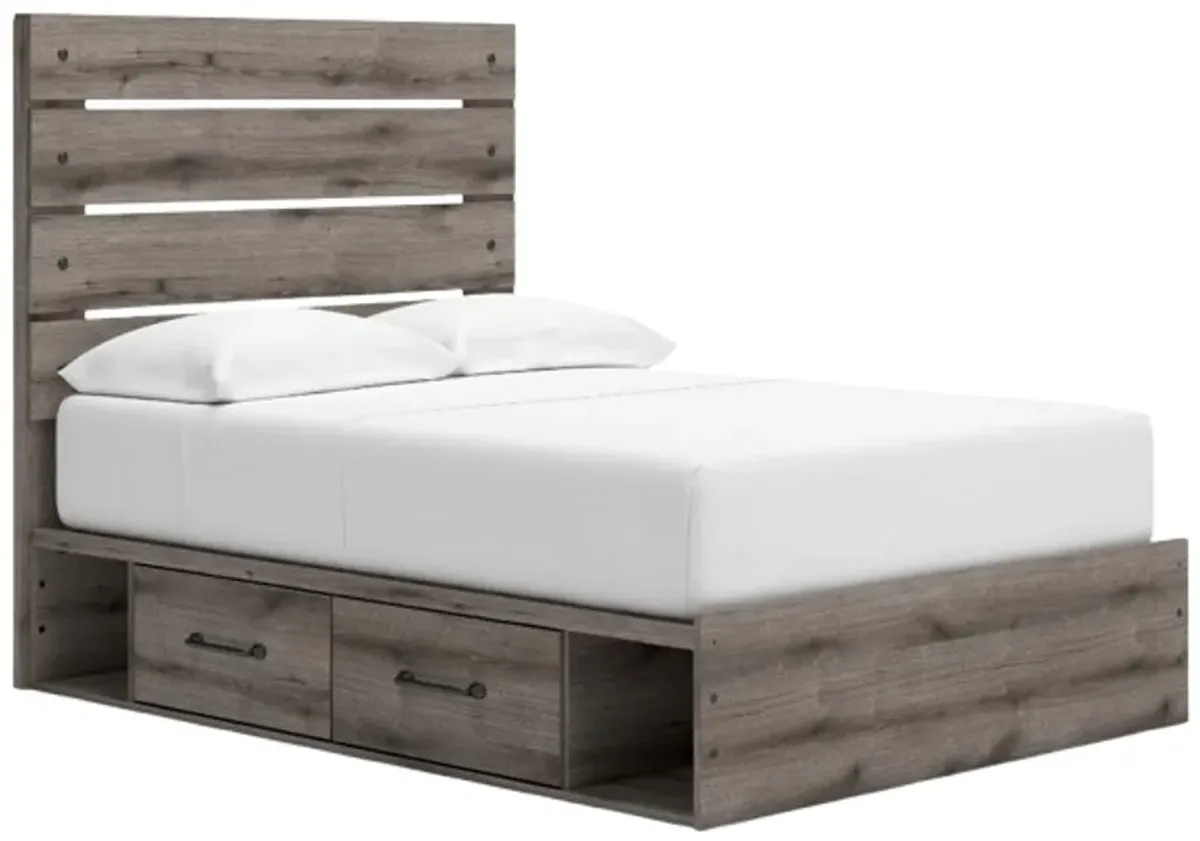 Signature Design by Ashley® Graystorm Brown/Gray Full Panel Bed with Storage