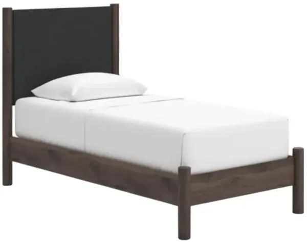 Signature Design by Ashley® Pamytta Brown Twin Upholstered Panel Platform Bed