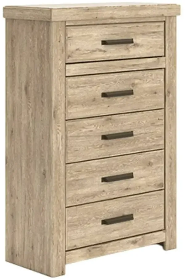 Signature Design by Ashley® Oliandon Light Brown 5-Drawer Chest