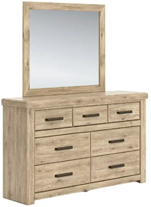 Signature Design by Ashley® Oliandon Light Brown Dresser and Mirror
