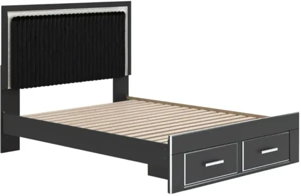 Signature Design by Ashley® Zuraleus Black Queen Upholstered Storage Panel Bed