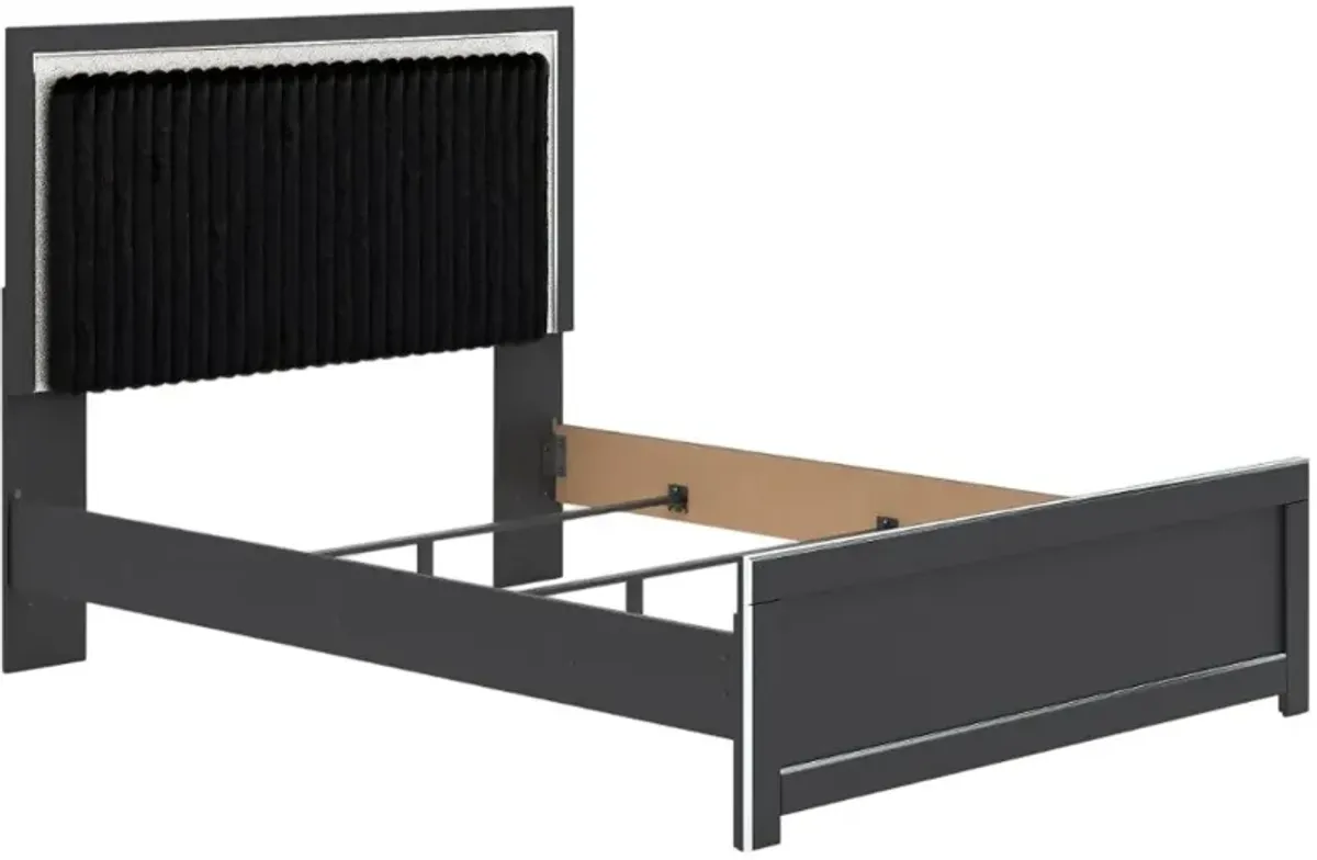 Signature Design by Ashley® Zuraleus Black Queen Upholstered Panel Bed