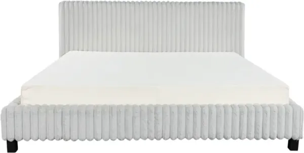 Signature Design by Ashley® Zuraleus White King Upholstered Panel Bed