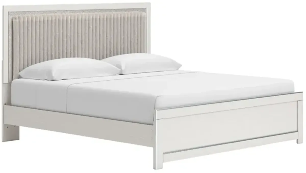 Signature Design by Ashley® Zuraleus White King Upholstered Panel Bed