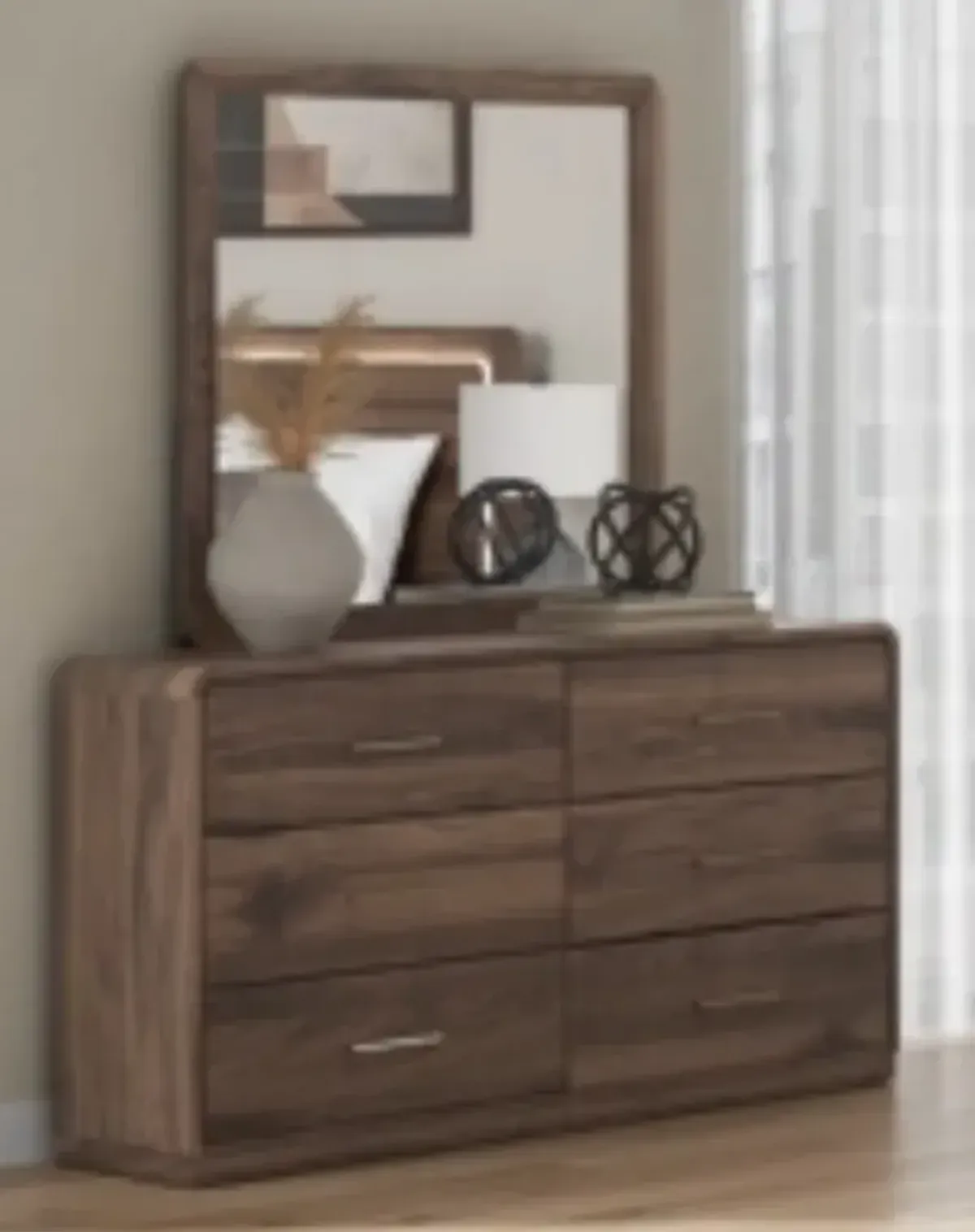 Signature Design by Ashley® Fortlorn Walnut Brown Dresser and Mirror