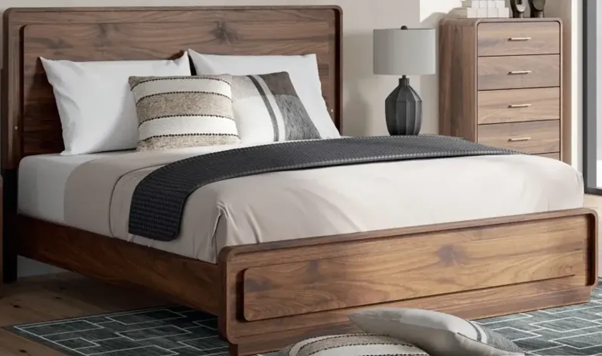 Signature Design by Ashley® Fortlorn Walnut Brown California King Panel Bed