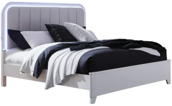 Signature Design by Ashley® Jarlee White Queen Upholstered Panel Bed