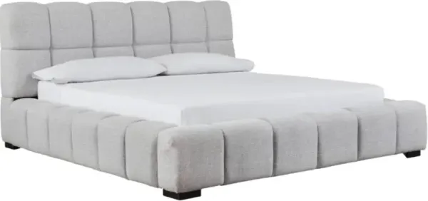Signature Design by Ashley® Grendusk Light Gray King Upholstered Panel Bed