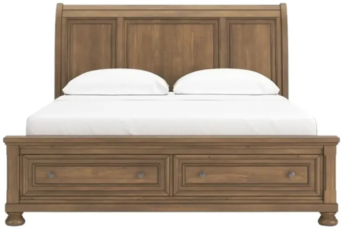 Signature Design by Ashley® Feddinger Medium Brown California King Storage Sleigh Bed