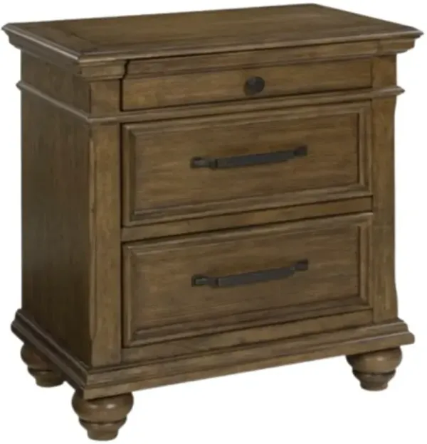 Signature Design by Ashley® Karallin Medium Brown 3-Drawer Nightstand