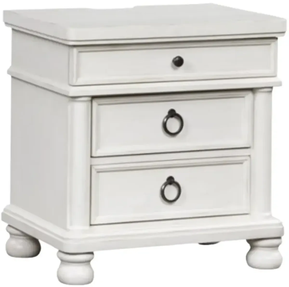 Signature Design by Ashley® Rowlenstown Antique White 3-Drawer Nightstand
