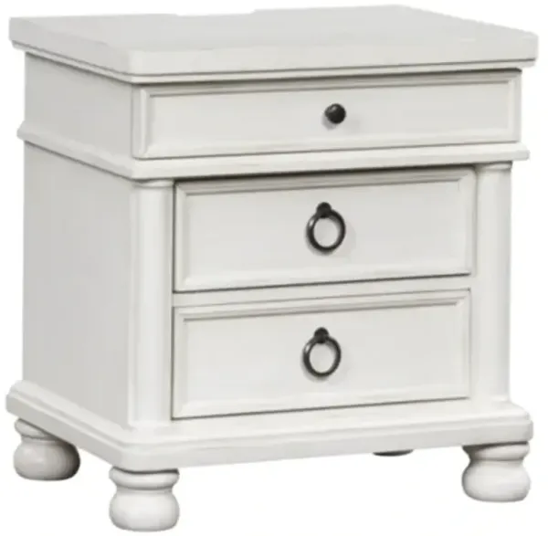 Signature Design by Ashley® Rowlenstown Antique White 3-Drawer Nightstand