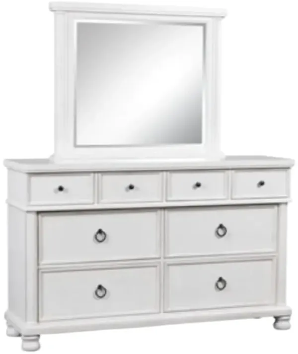 Signature Design by Ashley® Rowlenstown Antique White Dresser and Mirror
