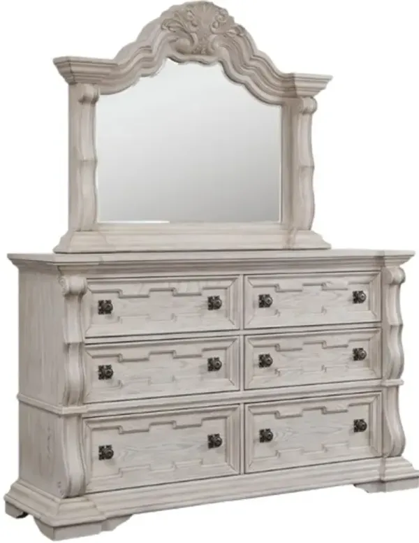Signature Design by Ashley® Bruchandi Antique White Dresser and Mirror