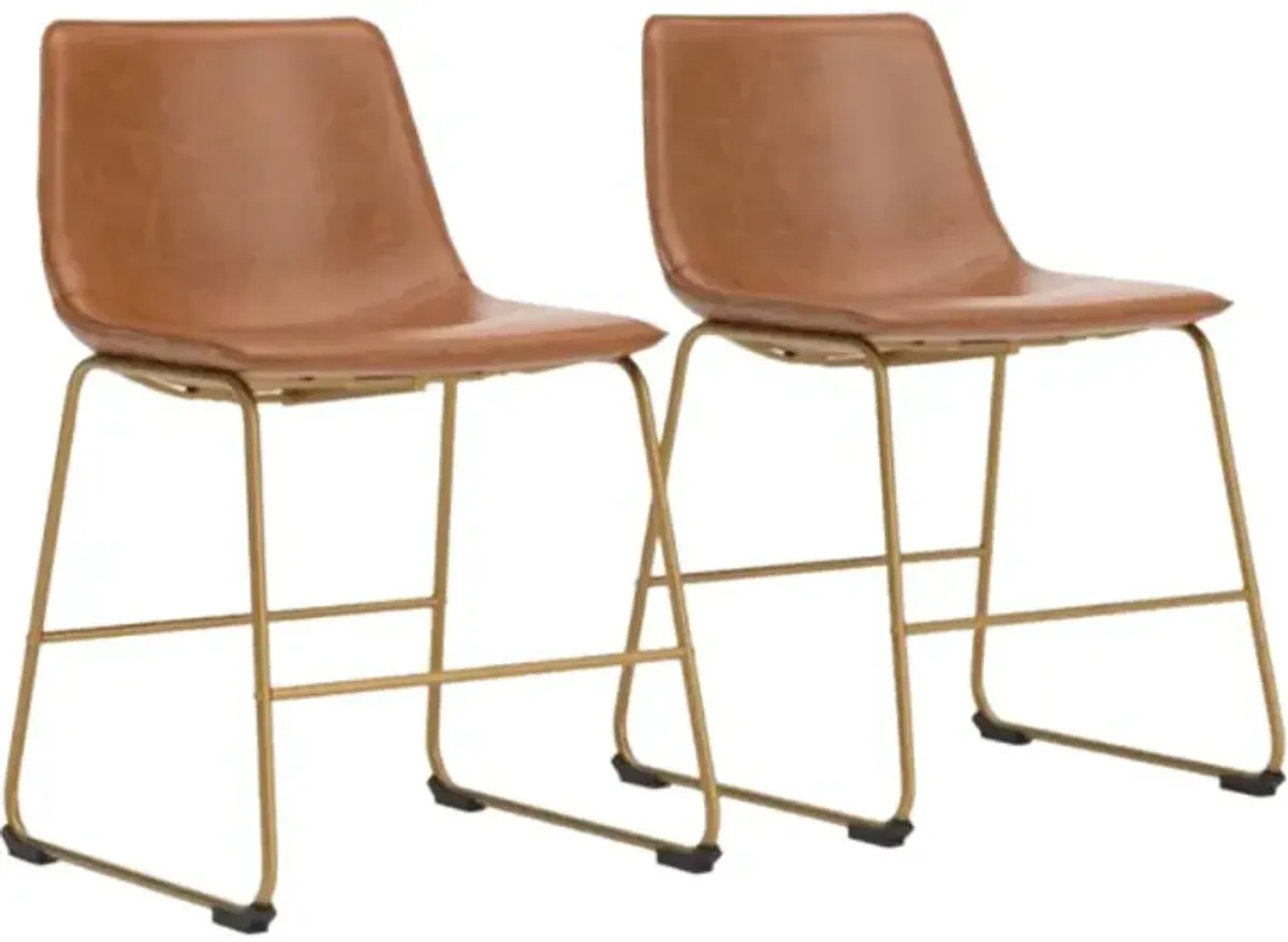 Signature Design by Ashley® Ciabori Brown/Gold Upholstered Dining Side Chair