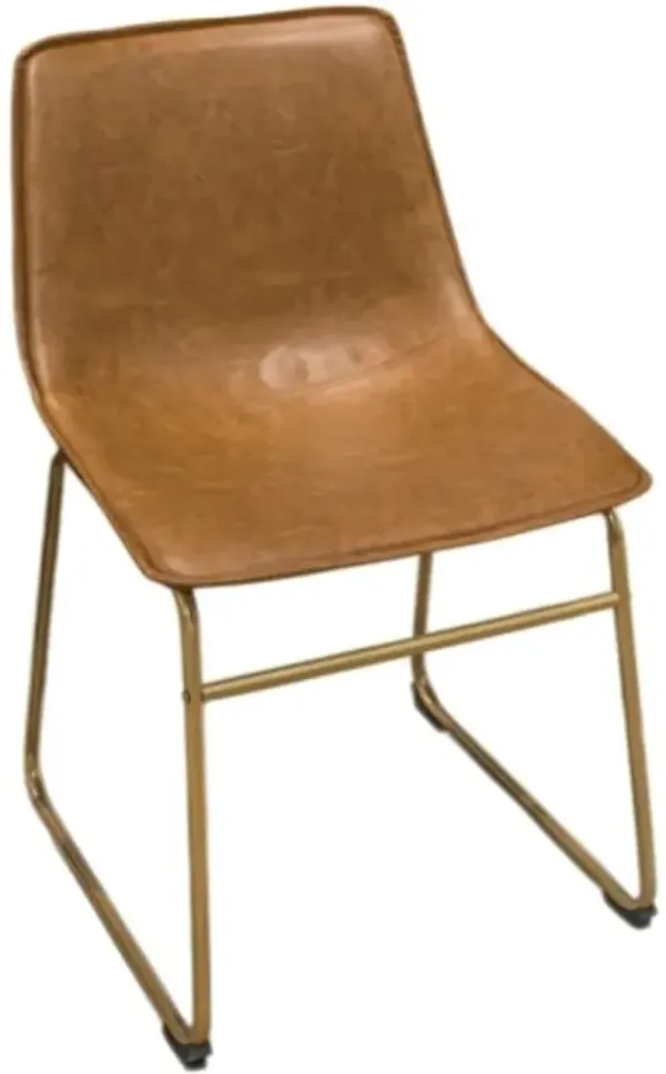 Signature Design by Ashley® Ciabori Brown/Gold Upholstered Dining Side Chair