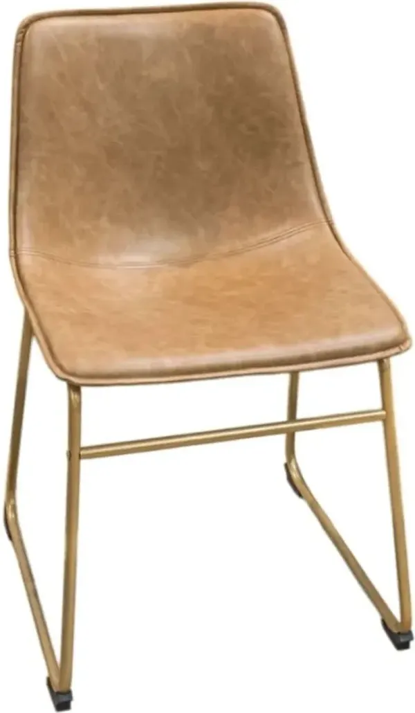 Signature Design by Ashley® Ciabori Gold/Toast Upholstered Dining Side Chair