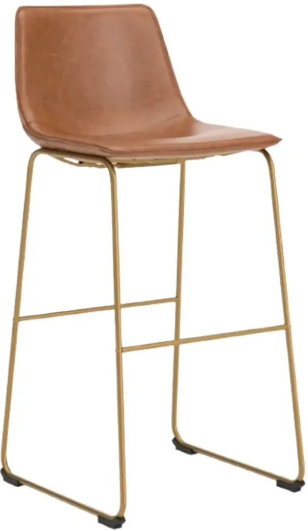 Signature Design by Ashley® Ciabori Brown/Gold Tall Upholstered Bar Stool