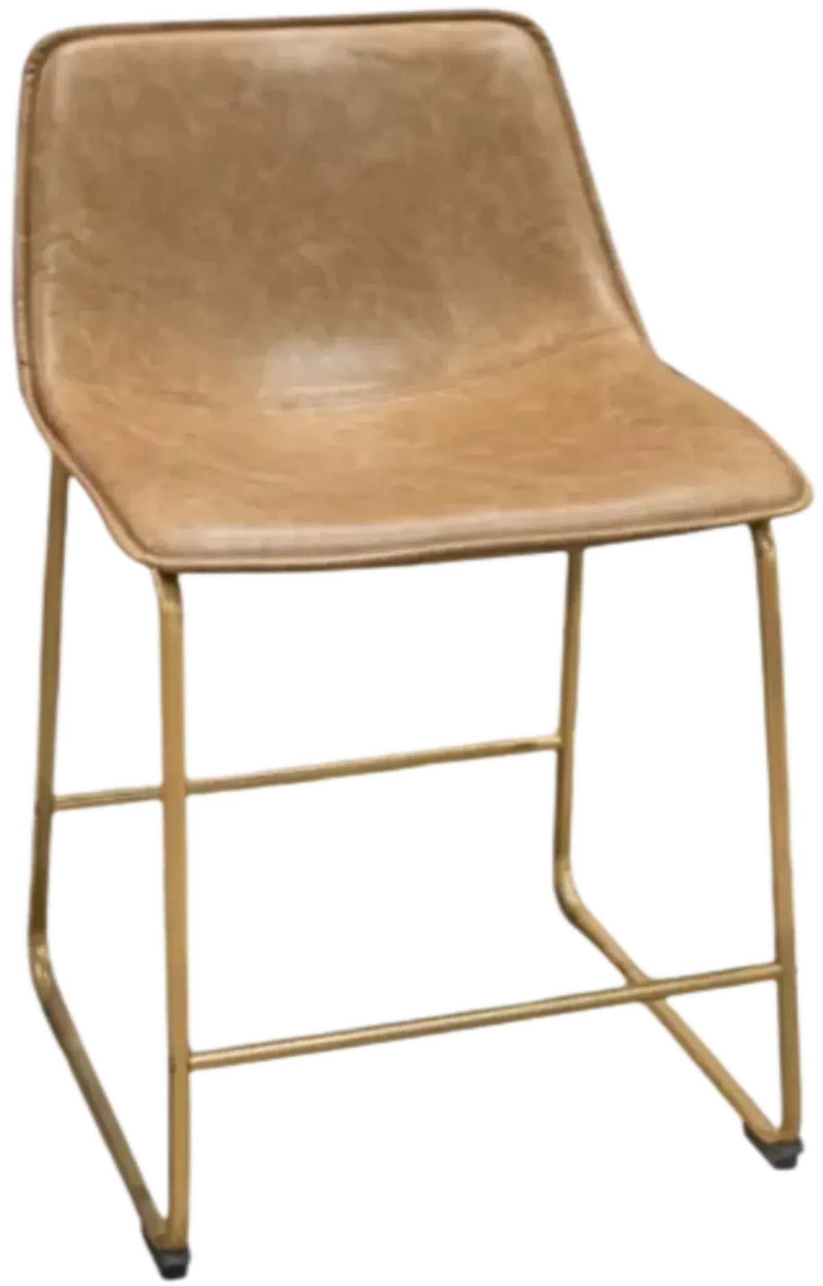 Signature Design by Ashley® Ciabori Gold/Toasted Upholstered Counter Height Bar Stool
