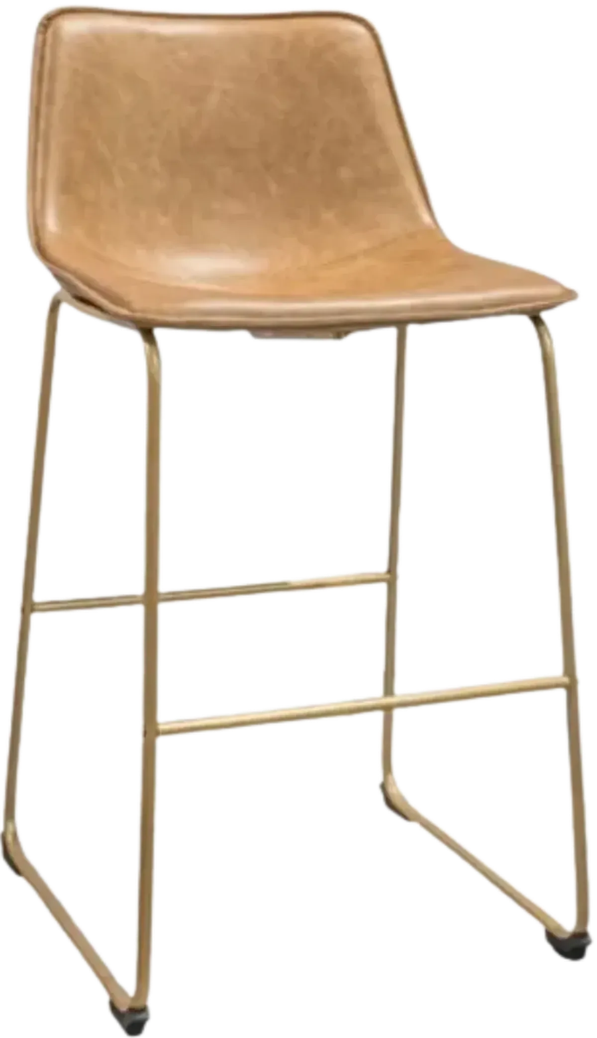 Signature Design by Ashley® Ciabori Gold/Toasted Tall Upholstered Bar Stool