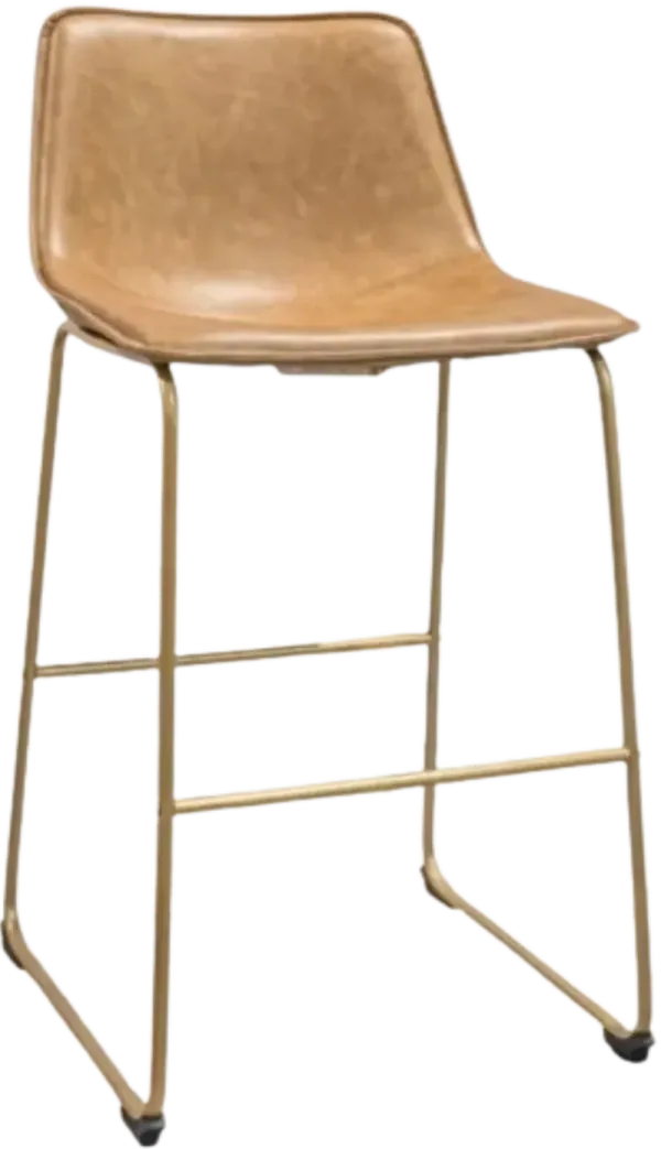 Signature Design by Ashley® Ciabori Gold/Toast Tall Upholstered Bar Stool