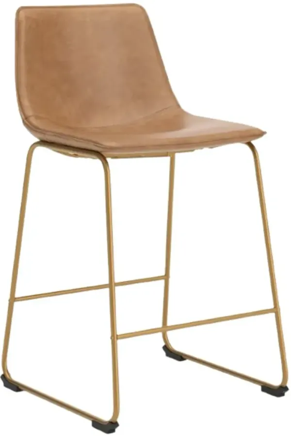 Signature Design by Ashley® Ciabori Gold/Toast Tall Upholstered Bar Stool