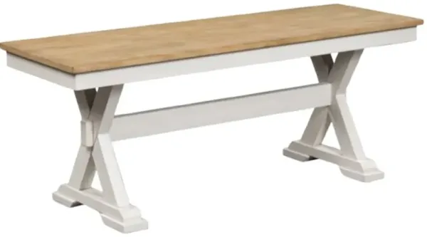 Signature Design by Ashley® Purlaney Antique White/Natural Dining Bench