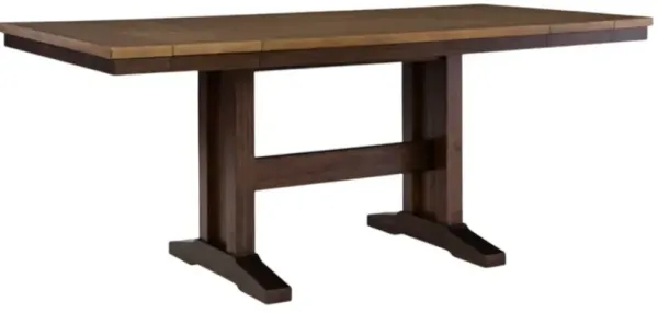 Signature Design by Ashley® Rylandeen Light Brown Counter Extendable Table with Dark Brown Base