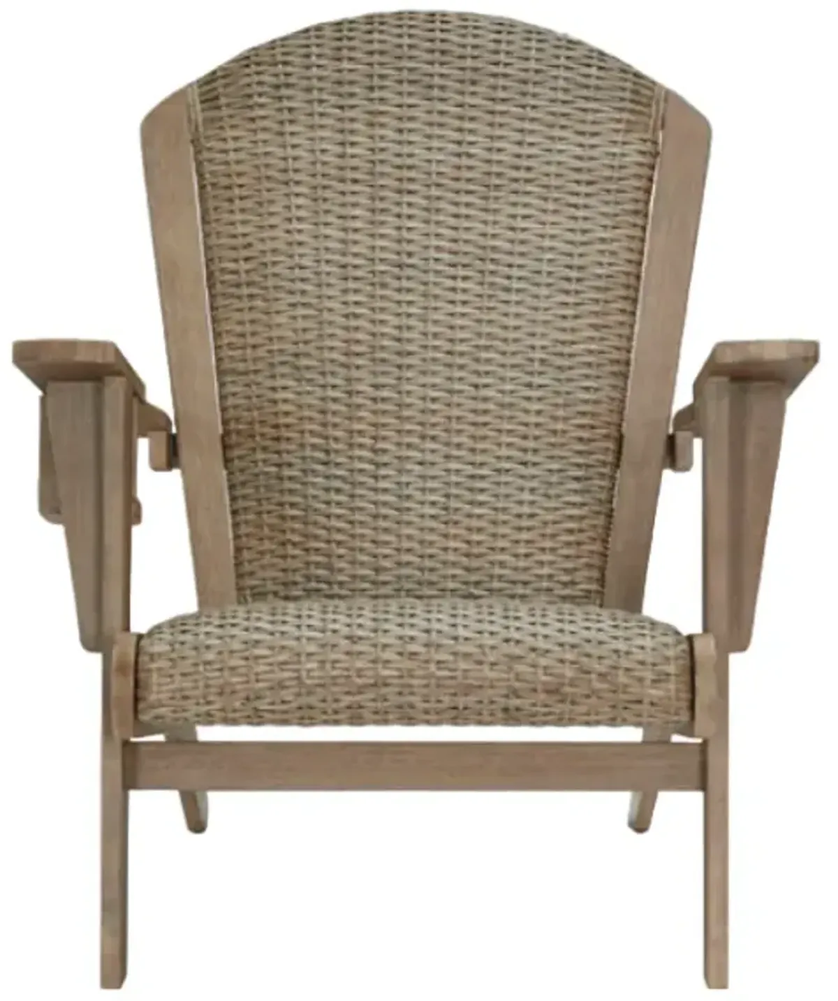 Signature Design by Ashley® Marina Sun Beige Resin Outdoor Wicker/Wood Adirondack Chair