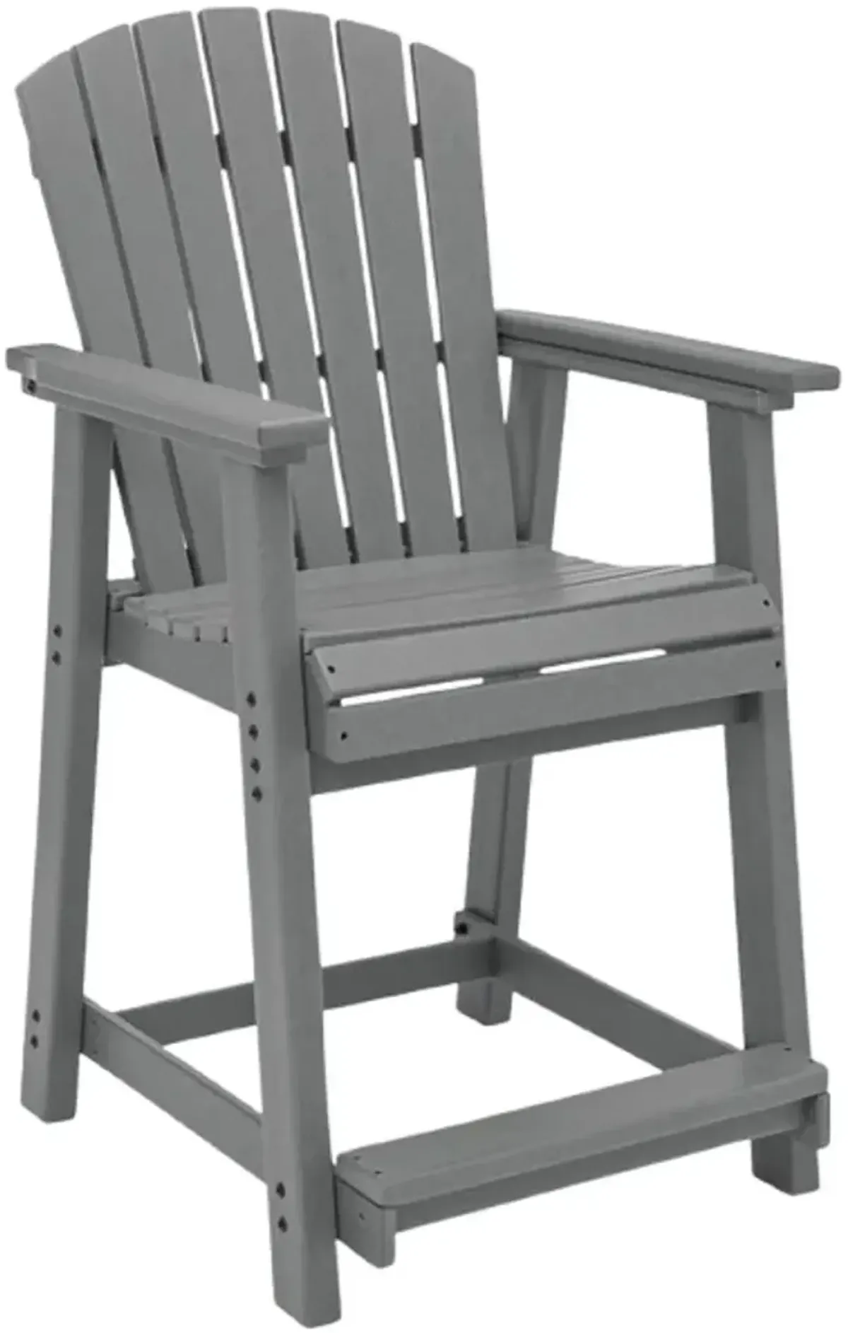 Signature Design by Ashley® Sanctuary Beach Dark Gray Plastic Outdoor Bar Stool