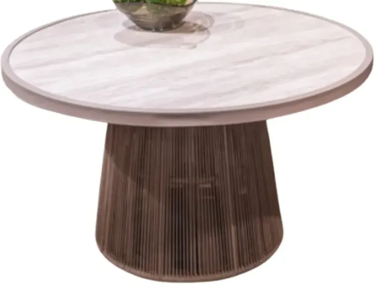 Signature Design by Ashley® Orchard Beach Beige Wicker/Wooden Outdoor Dining Table