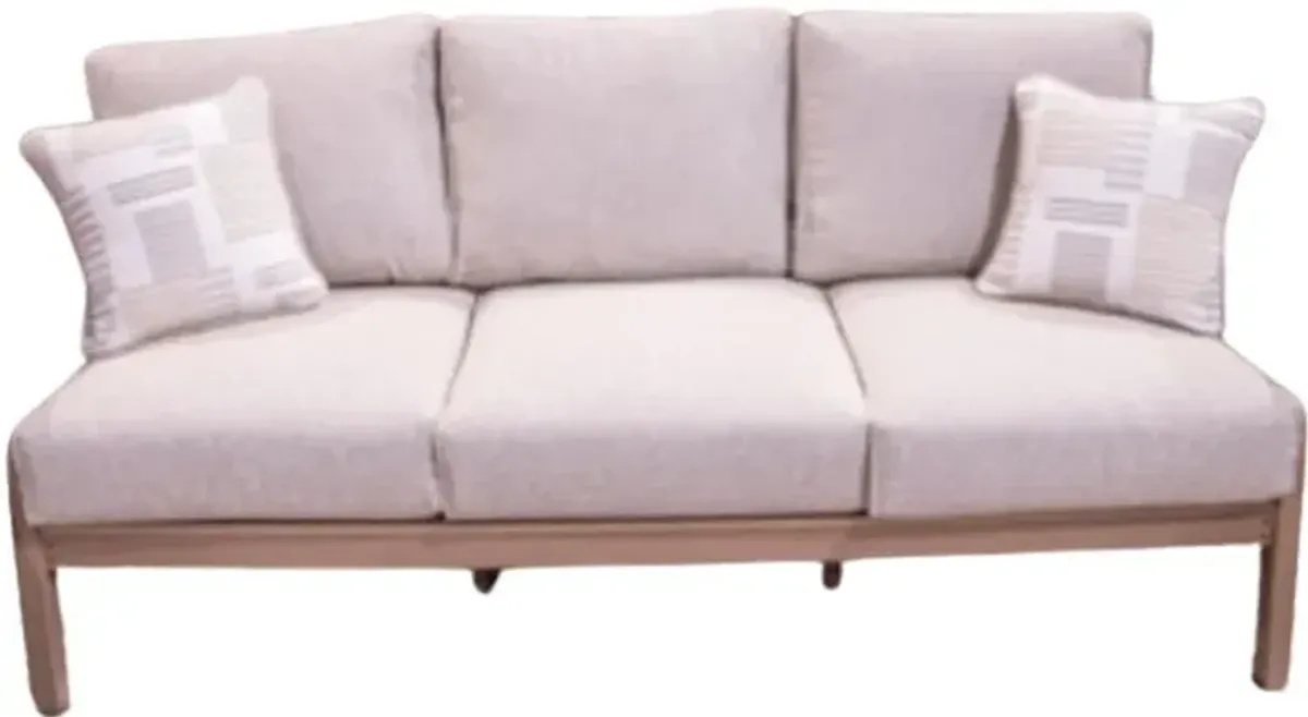 Signature Design by Ashley® Grover Beach Beige/Driftwood Fabric/Wooden Outdoor Sofa