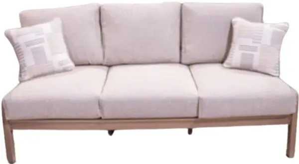 Signature Design by Ashley® Grover Beach Beige/Driftwood Fabric/Wooden Outdoor Sofa