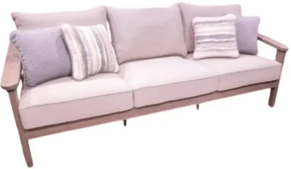 Signature Design by Ashley® Harmony Headlands Gray/Natural Fabric/Wooden Outdoor Sofa