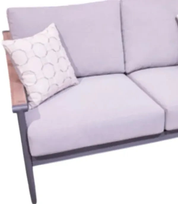 Signature Design by Ashley® Ocean Beach Beige/Gray Aluminum/Fabric Outdoor Sofa