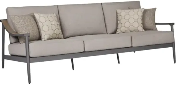 Signature Design by Ashley® Ocean Beach Beige/Gray Aluminum/Fabric Outdoor Sofa