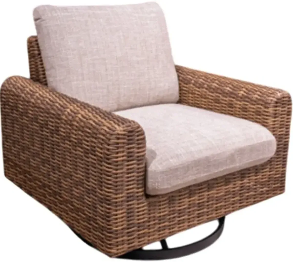 Signature Design by Ashley® Dolan Creek Brown/Gray Fabric/Wicker Outdoor Swivel Lounge