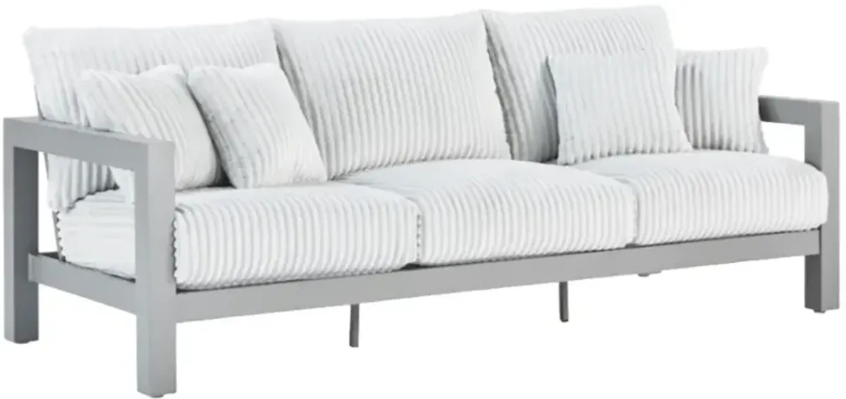 Signature Design by Ashley® Hurley Park Gray Aluminum/Fabric Outdoor Sofa
